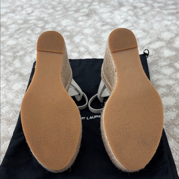 Saint Laurent White Espadrille Sandals - Picture 5 of 5